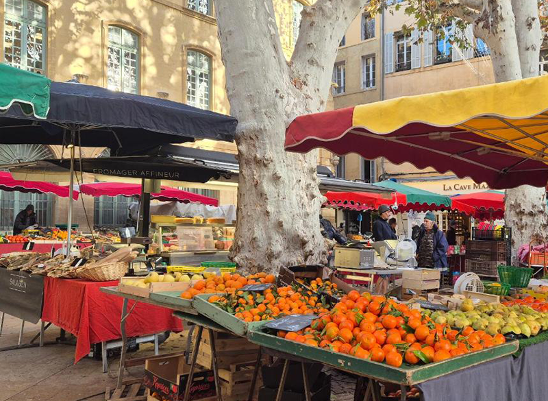 Les marchés à Aix en Provence - un voyage en Provence